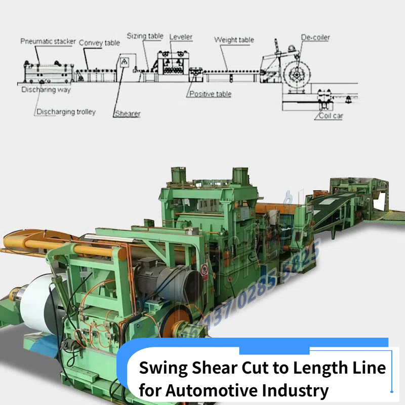 Swing Shear op lengte gesneden lijn voor de auto-industrie