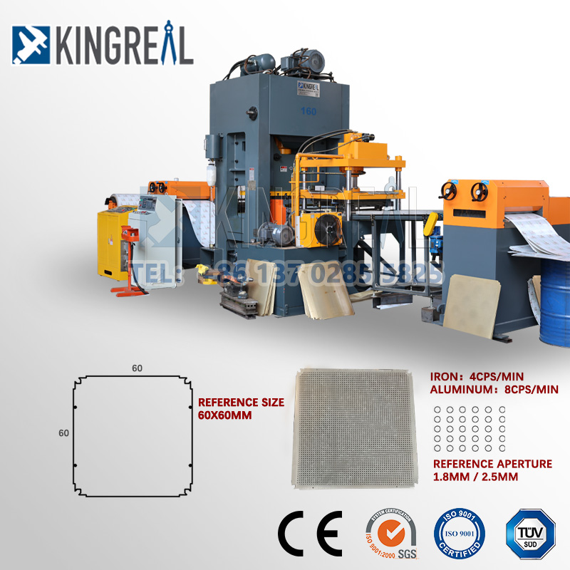 Perforatielijn voor metalen plafondtegels